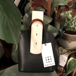 NEW- Parisa wang Addicted Brogue Bracelet Bag- black and white